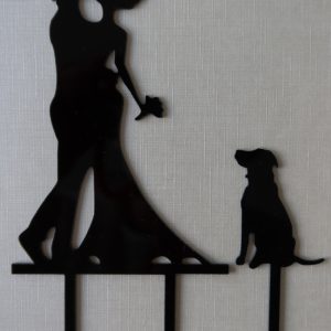 Taarttopper - bruidspaar met hond